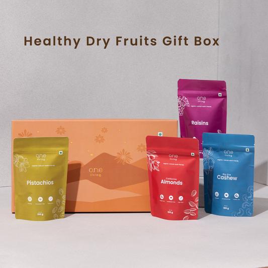 Dry Fruit Gift Box | Plain | Pack of 4 | Almonds, Cashews, Pista, Raisins - OLD