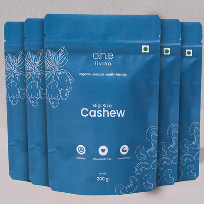 Cashew Nuts | W240 | Plain | Pack of 5 | 200 g each