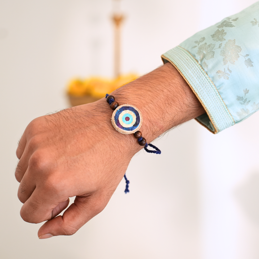 Handmade Evil Eye Rakhi | Rakhi for Brother | Eco-friendly