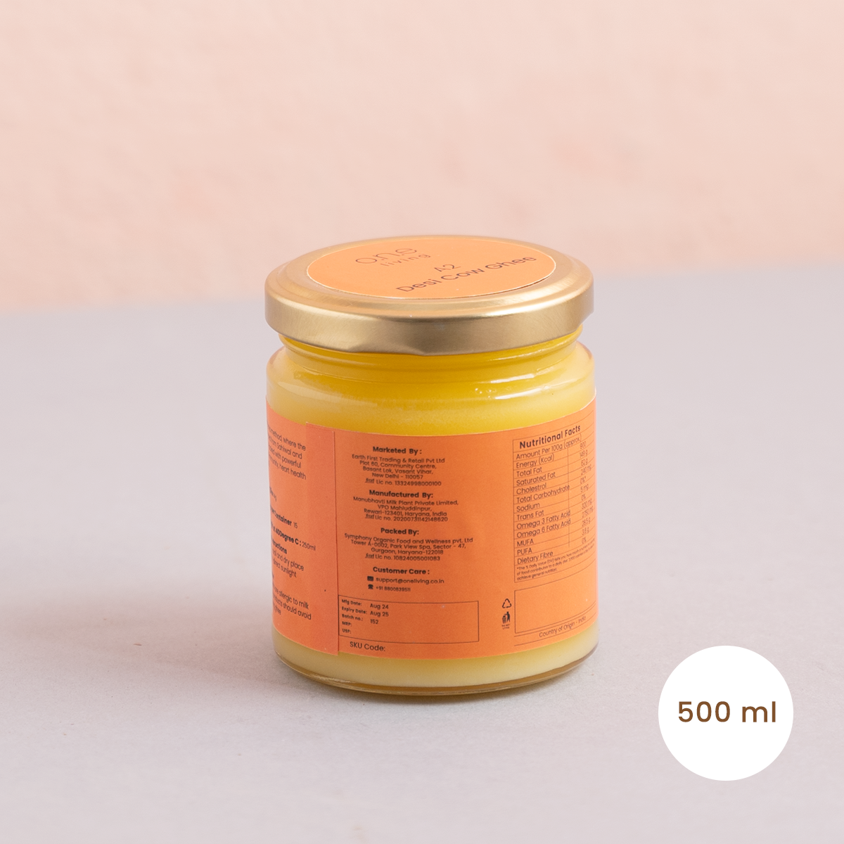 A2 Cow Ghee | Desi Ghee | Traditional Bilona Method | 500 ml