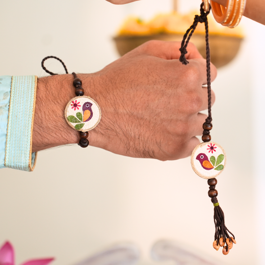 Delisted- Mor-Morni Rakhi & Lumba Set | Rakhi for Bhaiya & Bhabhi