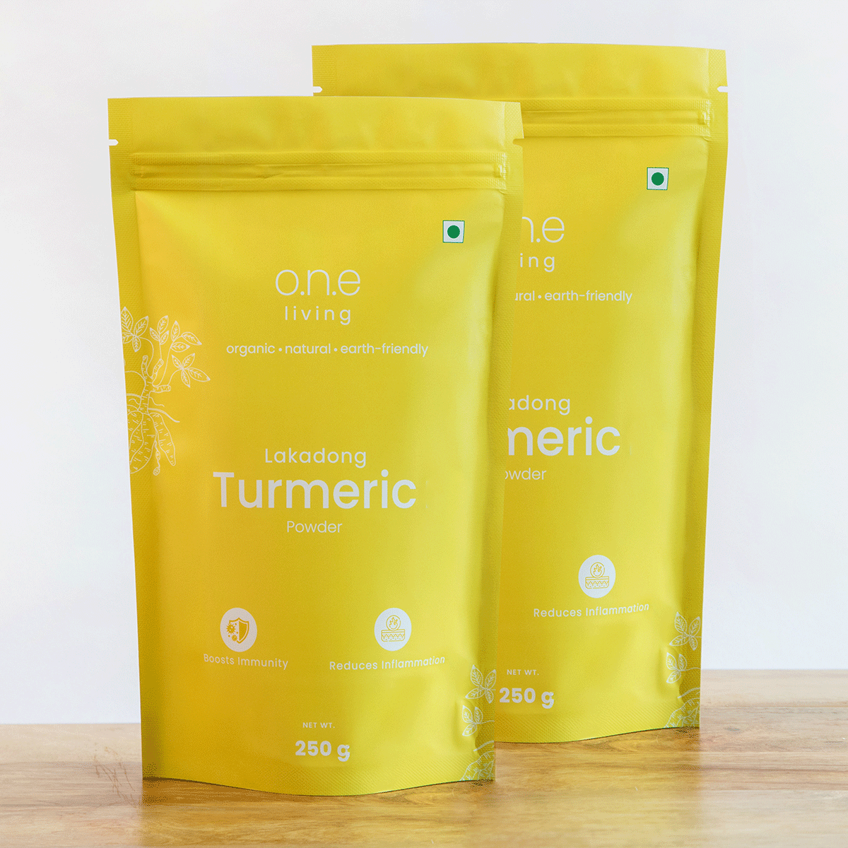Lakadong Turmeric Powder | Haldi Powder | 250 g | Pack of 2 | High Curcumin
