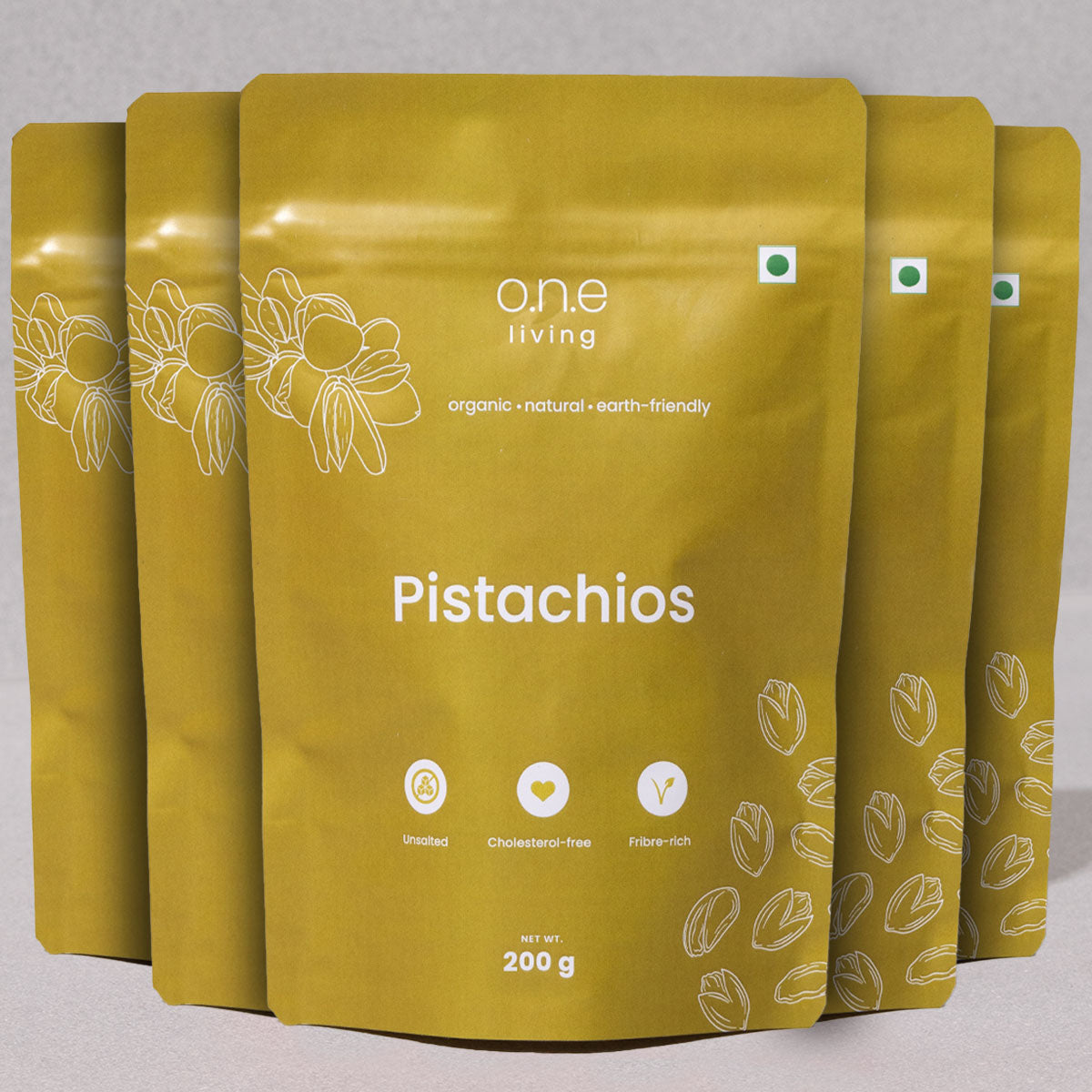 Pistachios | Plain | Pack of 5 | 200 g each