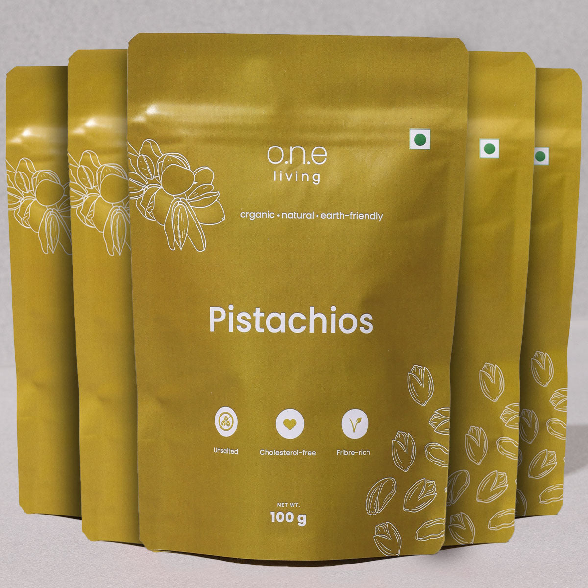 Pistachios | Plain | Pack of 5 | 100 g Each