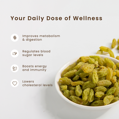 Green Raisins | Pack of 5 | 200 g Each | Rich in Iron