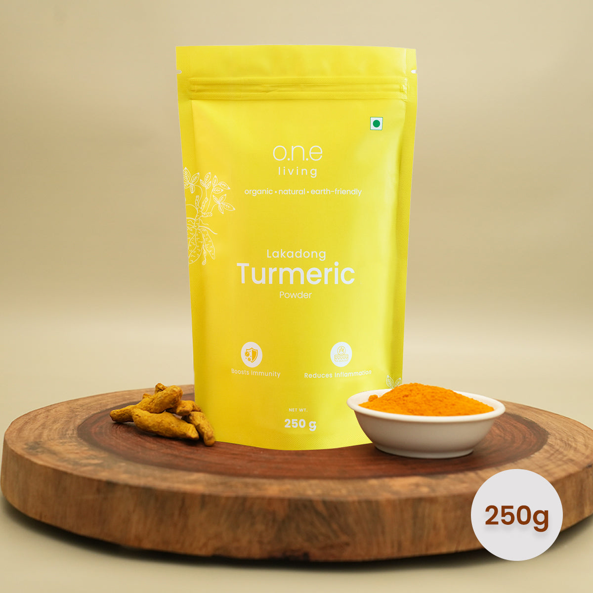 Lakadong Turmeric Powder | Haldi Powder | 250 g | Pack of 2 | High Curcumin